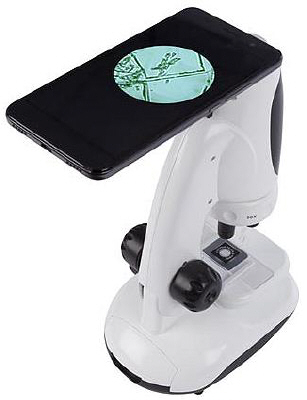 Microscopio con supporto smartphone