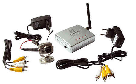 Kit microtelecamera wireless senza fili: contenuto del kit