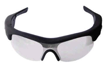 Microtelecamera in occhiali + videoregistratore SD per sport, sci, bike, moto: lenti trasparenti