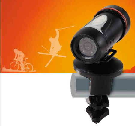 Telecamera con videoregistratore DVR per sport, casco, moto, bici, sci, riprese subacquee, cross