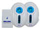 Coppia campanelli wireless pulsante + 2 ricevitori a batteria