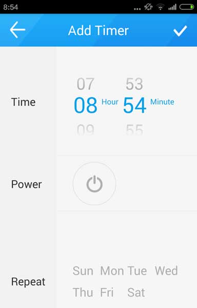 App Android per presa wifi - Timer