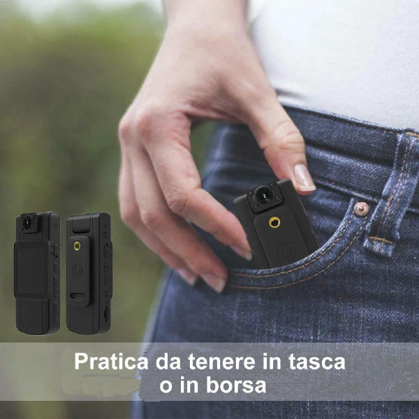 Microtelecamera da tenere in borsa o tasca