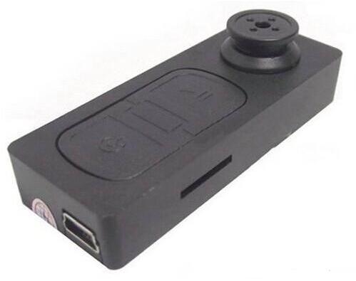 Microtelecamera in bottone + microfono + videoregistratore SD