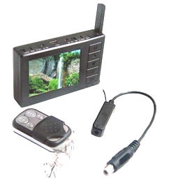 Microtelecamera wireless + videoregistratore con monitor LCD