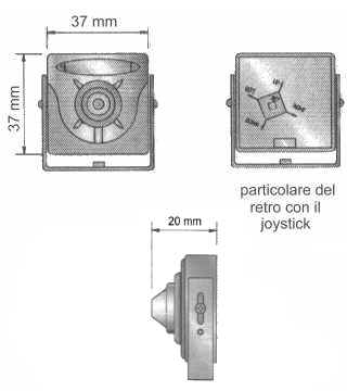Microcamera alta definizione sensore Sony: misure e joystick