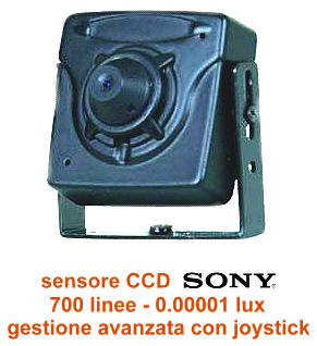 Microtelecamera 700 linee 0.00001 lux sensore Sony Effio 960H
