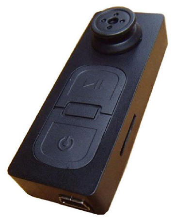 Microtelecamera nascosta da un bottone + videoregistratore