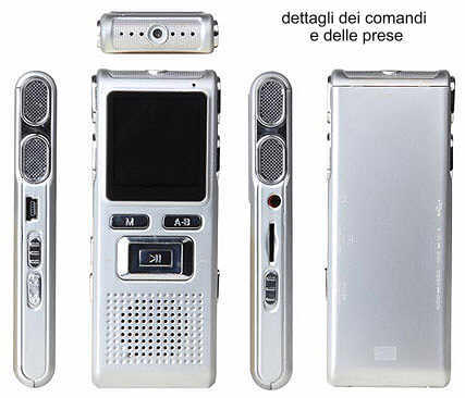 Microtelecamera con videoregistratore SD + Voice recorder - Prese e connessioni