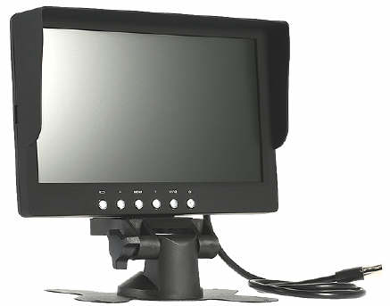 Monitor 7'' per telecamera posteriore: dettaglio dello schermo antiriflesso