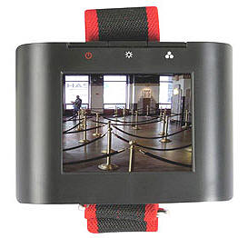 Monitor da polso per test telecamere Tvcc con batteria ricaricabile