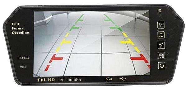 Monitor specchio retrovisore 2 ingressi video 7 pollici Bluetooth: come si collega alla telecamera di retromarcia