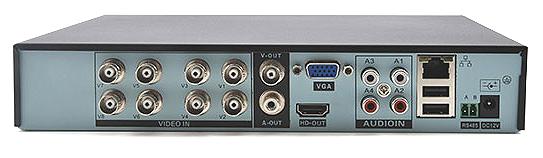 Quad video 8 canali per 8 telecamere analogiche AHD TVI CVI: ingressi video BNC e audio RCA