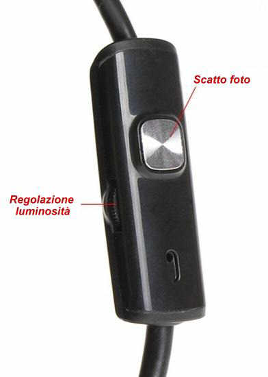 Telecamera per videoispezioni endoscopica: led luminosi