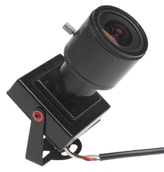 Microtelecamera con lente varifocale 2.8-12 mm