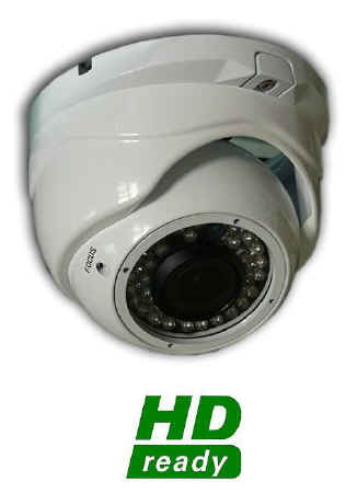Telecamera HD da soffitto o parete con led infrarossi e obiettivo zoom varifocale