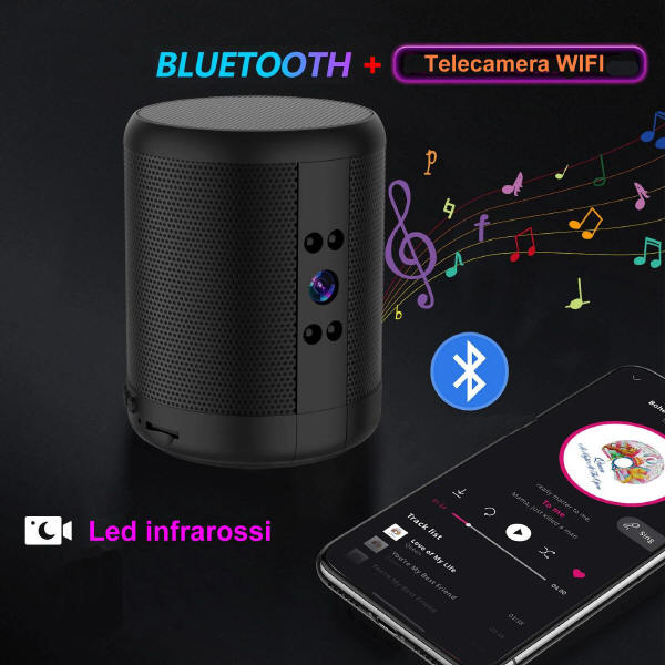 Telecamera Wifi con speaker bluetooth